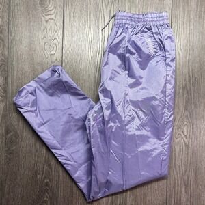 Brooks Vintage Track Pants Purple Iridescent Windbreaker Joggers Mens Medium